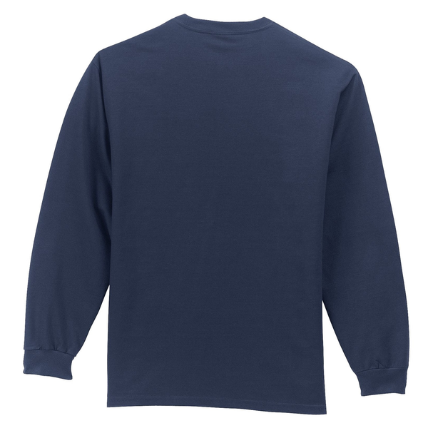 Port & Company® Essential Heavyweight 100% Cotton Men's Long Sleeve Pocket Tee