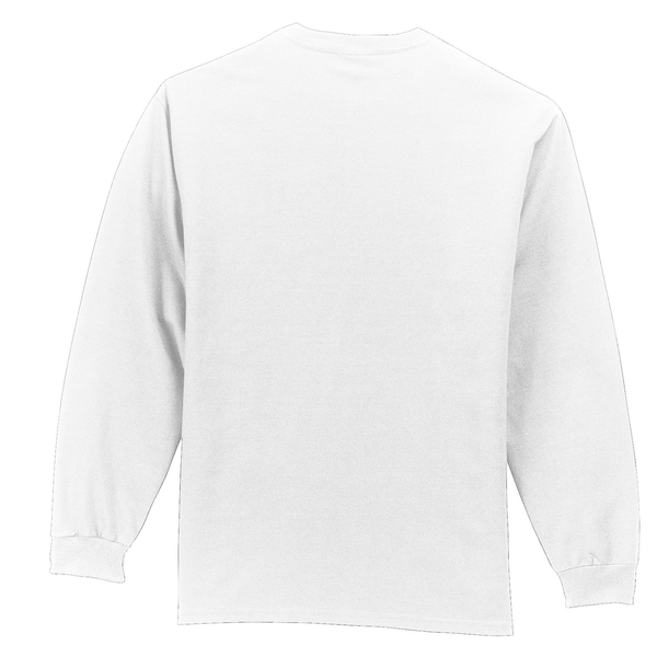 Port & Company® Essential Heavyweight 100% Cotton Men's Long Sleeve Pocket Tee