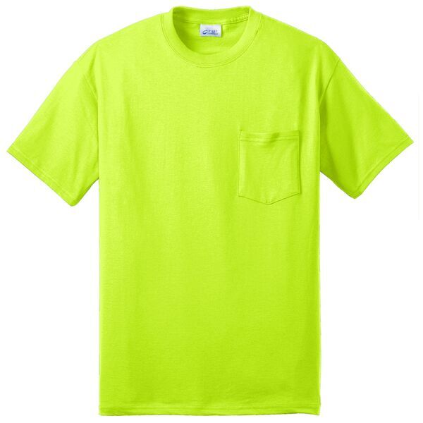 Port & Company® 50/50 Cotton/Poly Men's Pocket Tee, Safety Colors