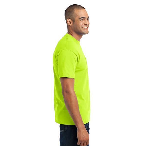 Port & Company® 50/50 Cotton/Poly Men's Pocket Tee, Safety Colors