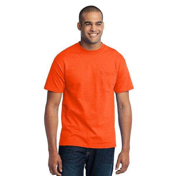 Port & Company® 50/50 Cotton/Poly Men's Pocket Tee, Safety Colors
