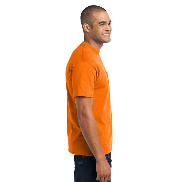 Port & Company® 50/50 Cotton/Poly Men's Pocket Tee, Safety Colors