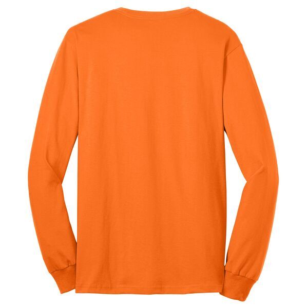 Port & Company® 50/50 Cotton/Poly Men's Long Sleeve Tee, Safety Colors