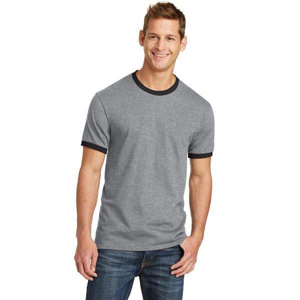 Port & Company® 100% Cotton Men's Ringer Tee