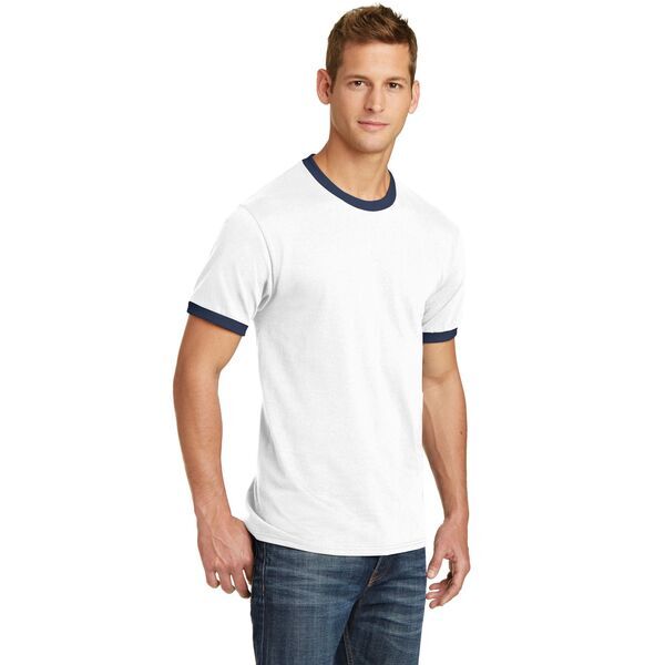 Port & Company® 100% Cotton Men's Ringer Tee
