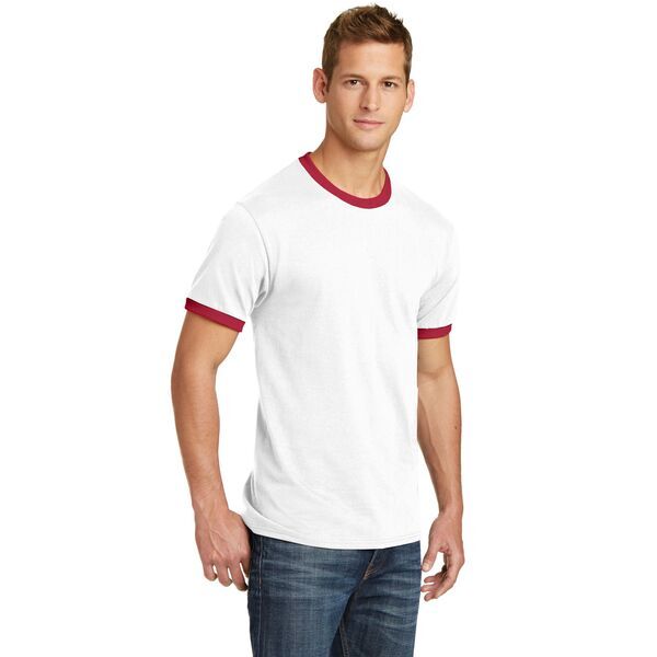 Port & Company® 100% Cotton Men's Ringer Tee