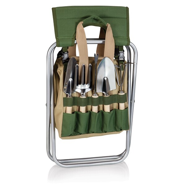 Gardener Folding Chair & Tool Set
