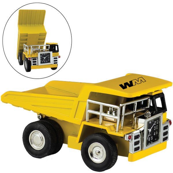 Yellow Dump Truck Clock