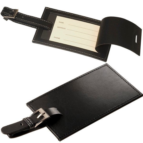 Rectangular Leather Luggage Tag