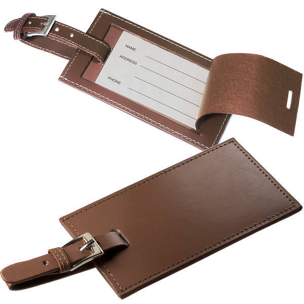 Rectangular Leather Luggage Tag