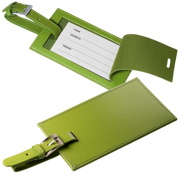 Rectangular Leather Luggage Tag