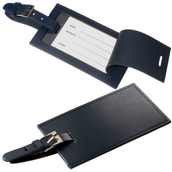 Rectangular Leather Luggage Tag