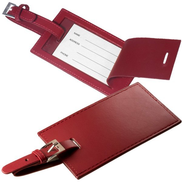 Rectangular Leather Luggage Tag