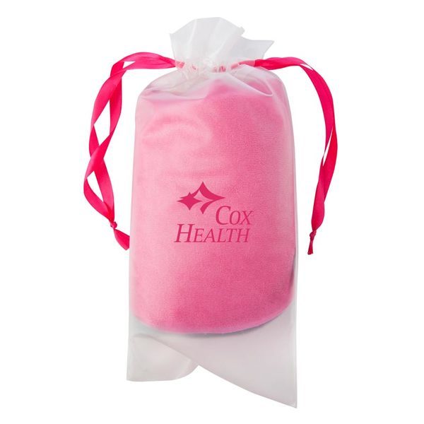 Terry Cotton Inflatable Travel Pillow