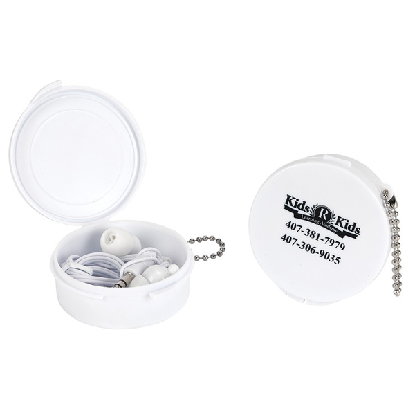 Earbuds in a Case Keychain Health Promotions Now