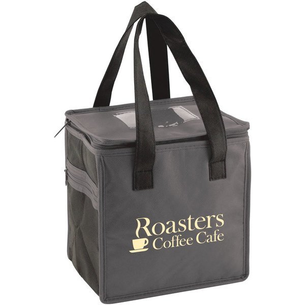 Two-Tone Cubic Non Woven Lunch Tote
