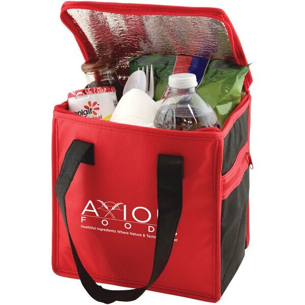 Two-Tone Cubic Non Woven Lunch Tote