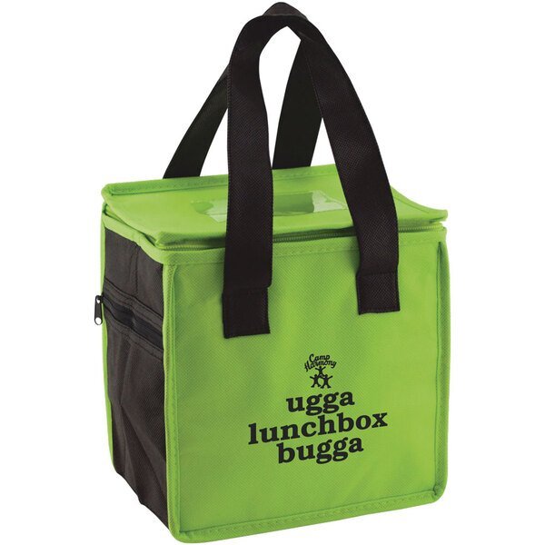 Two-Tone Cubic Non Woven Lunch Tote