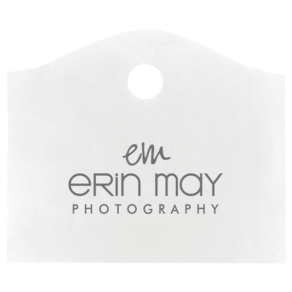 Frosted Super Wave Handle Bag, 15" x 18"