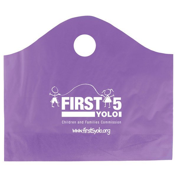 Frosted Super Wave Handle Bag, 15" x 18"