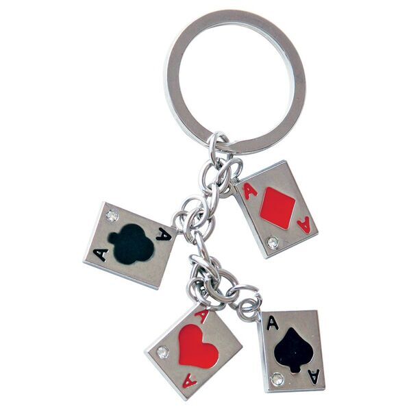 Four Aces Charm Keychain