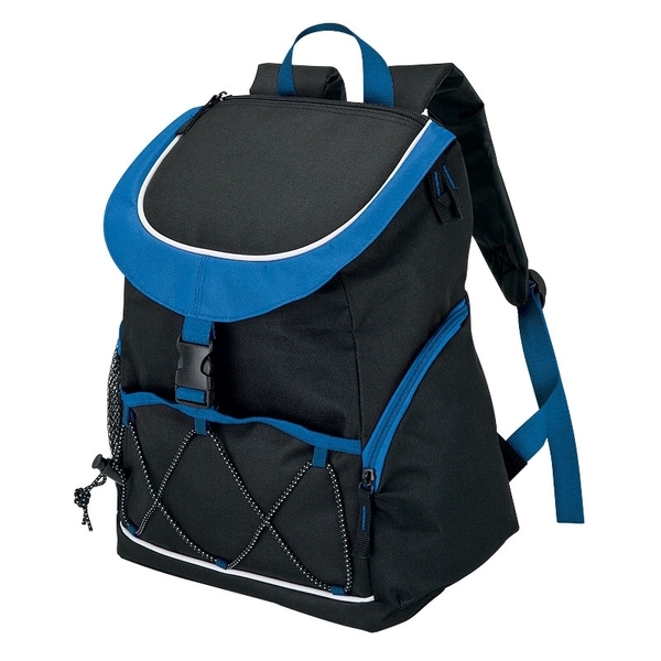 Sporty PEVA Lined 18-Can Backpack Cooler