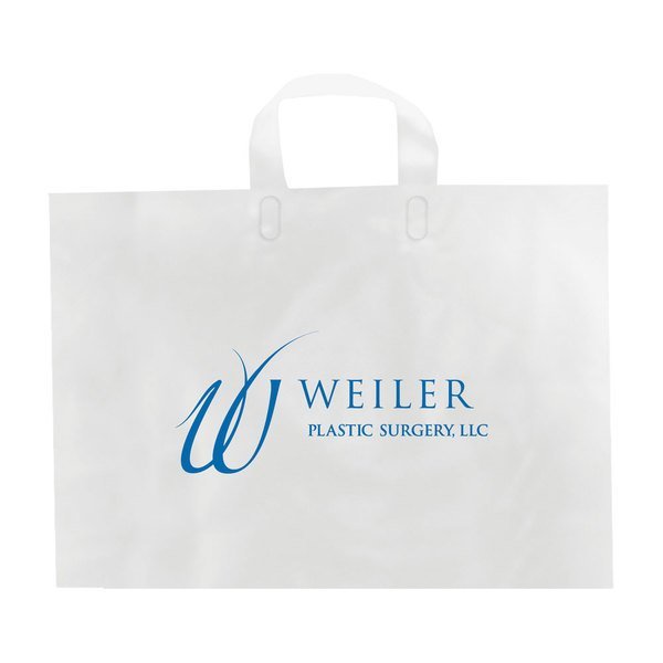 Color Frosted Soft Loop Handle Bag, 10" x 12"