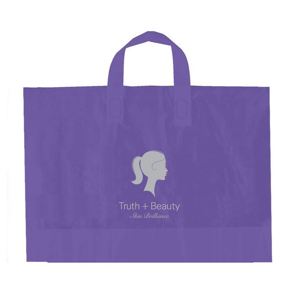 Color Frosted Soft Loop Handle Bag, 10" x 12"