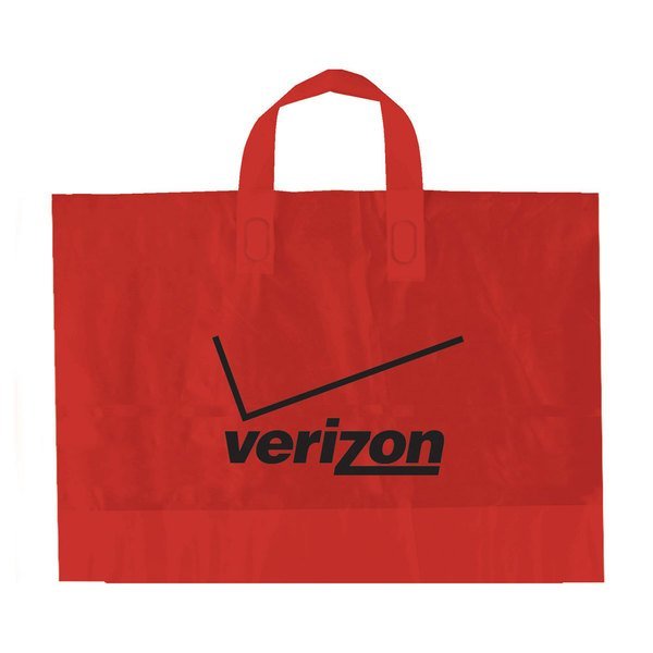 Color Frosted Soft Loop Handle Bag, 10" x 12"