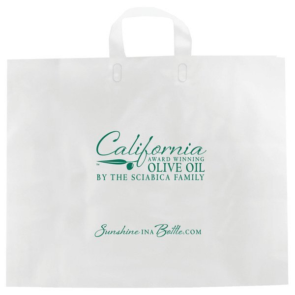 Color Frosted Soft Loop Handle Bag, 15" x 16"