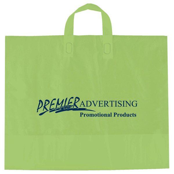 Color Frosted Soft Loop Handle Bag, 15" x 16"