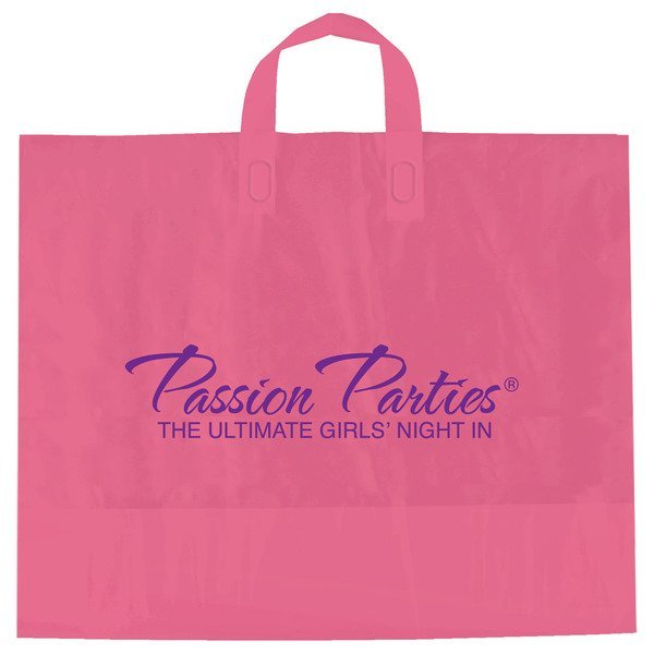 Color Frosted Soft Loop Handle Bag, 15" x 16"