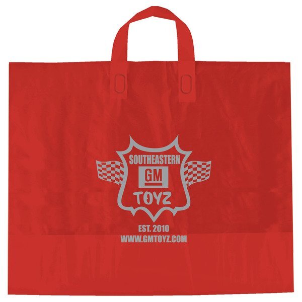 Color Frosted Soft Loop Handle Bag, 15" x 16"