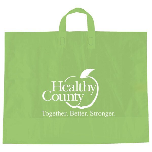 Color Frosted Soft Loop Handle Bag, 18" x 22"