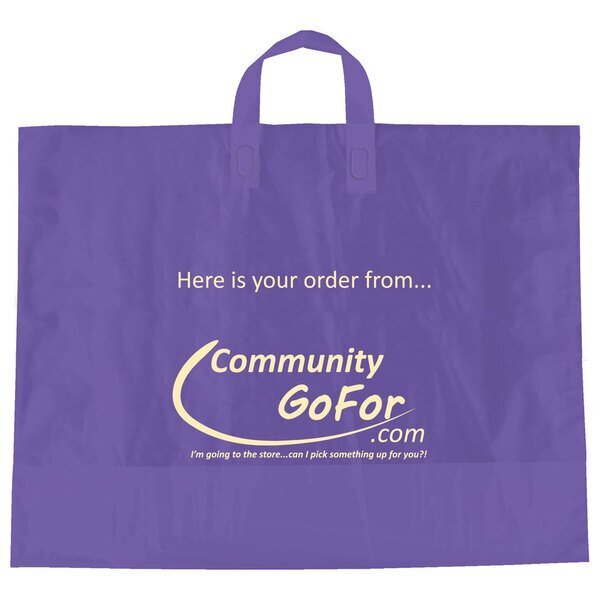 Color Frosted Soft Loop Handle Bag, 18" x 22"