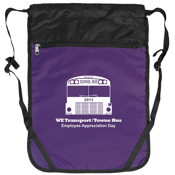 Double Compartment Drawstring Sports Backpack