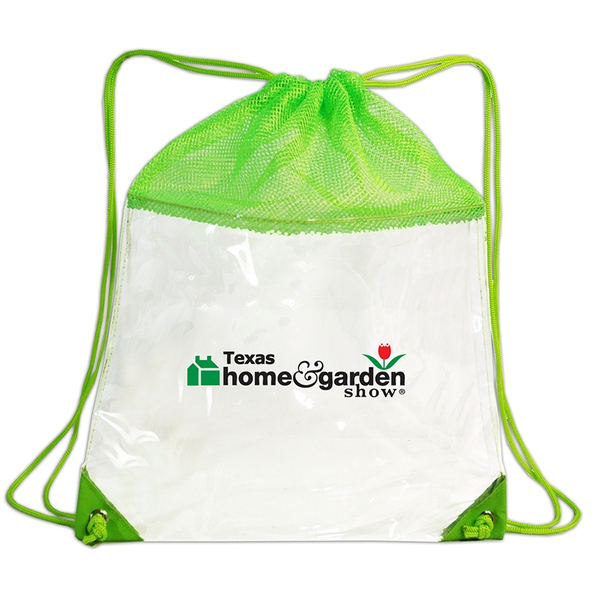 Clear Mesh Drawstring Backpack