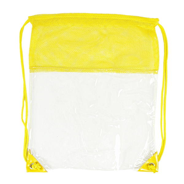 Clear Mesh Drawstring Backpack