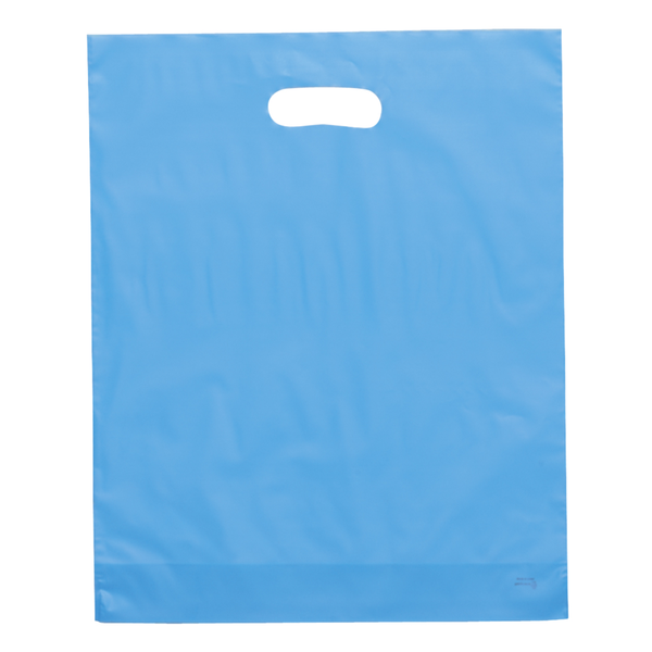 Frosted Brite Plastic Take Home Bag, 12" x 15"