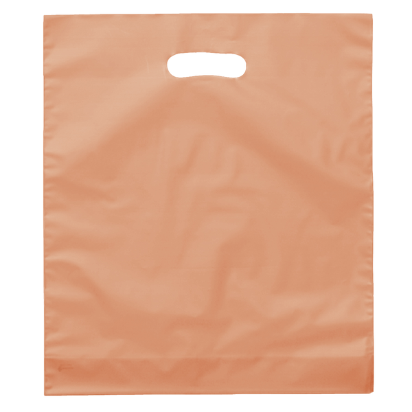 Frosted Brite Plastic Take Home Bag, 15" x 18"