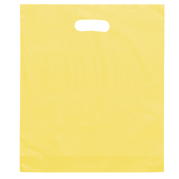 Frosted Brite Plastic Take Home Bag, 15" x 18"