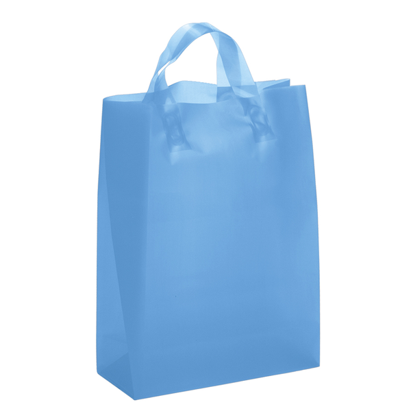 Frosted Shopper Plastic Bag, 10" x 13"