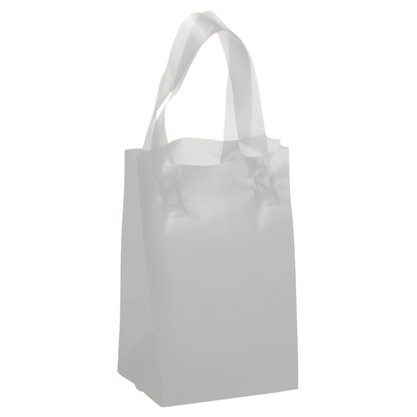 Frosted Shopper Plastic Bag, 5" x 8"