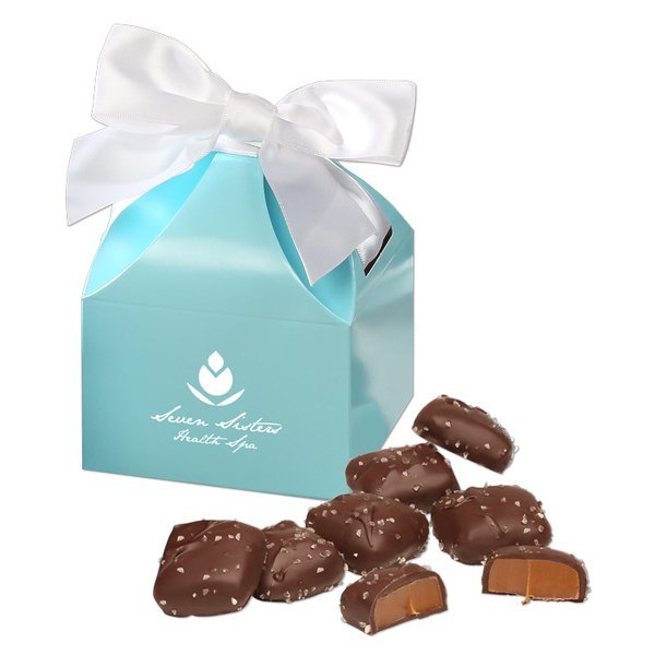 Chocolate Sea Salt Caramels in Domed Gift Box