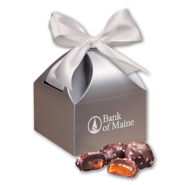 Chocolate Sea Salt Caramels in Domed Gift Box