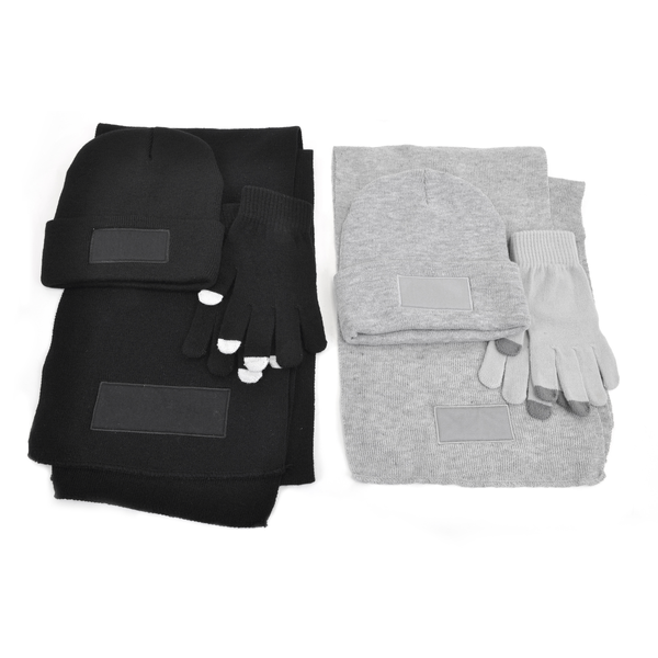 Acrylic Hat, Scarf & Touch Screen Gloves Gift Set