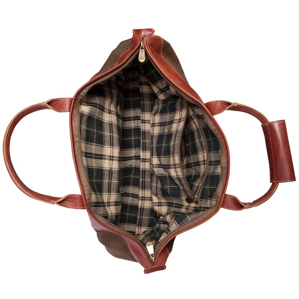 Pine Canyon Buffalo Leather and Canvas Duffel, 22"