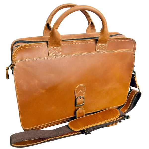 Texas Canyon Leather Briefcase