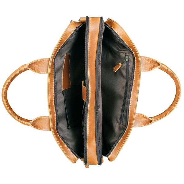 Texas Canyon Leather Briefcase