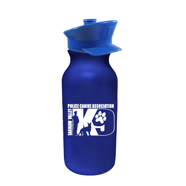 Police Hat Sport Bottle w/ Push 'n Pull Cap, 20oz.